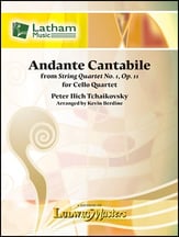 Andante Cantabile (from String Quartet #1) Cello Quartet - Score and Parts cover